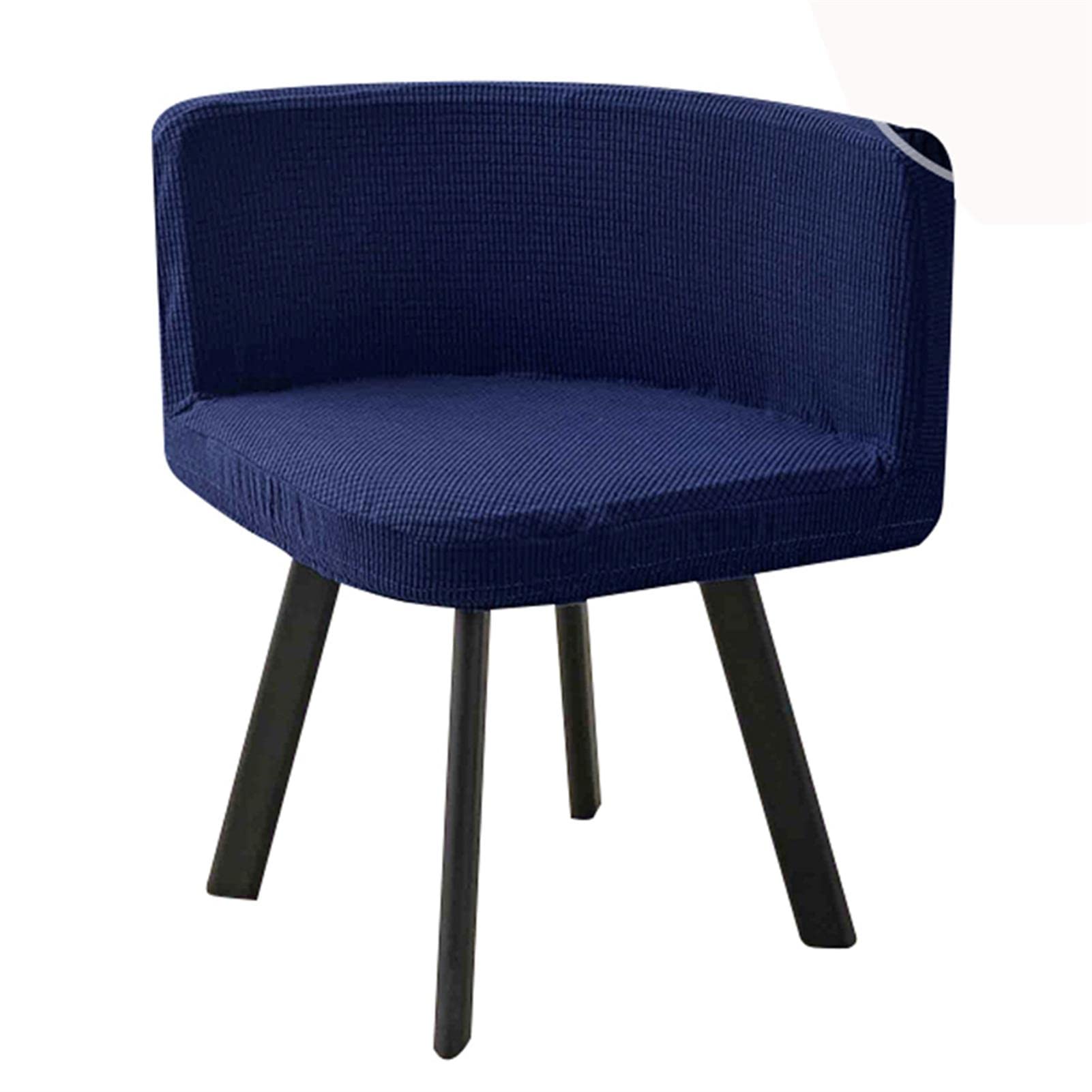 Chair Covers,Seat Covers,Curved Dining Room Chair Slipcovers Cover with Semicircle Back Stretch Office Chair Cover Set of 1/2/4 Living Room Accent Triangle Chair Protector Desk Chair Slipcover,black,2