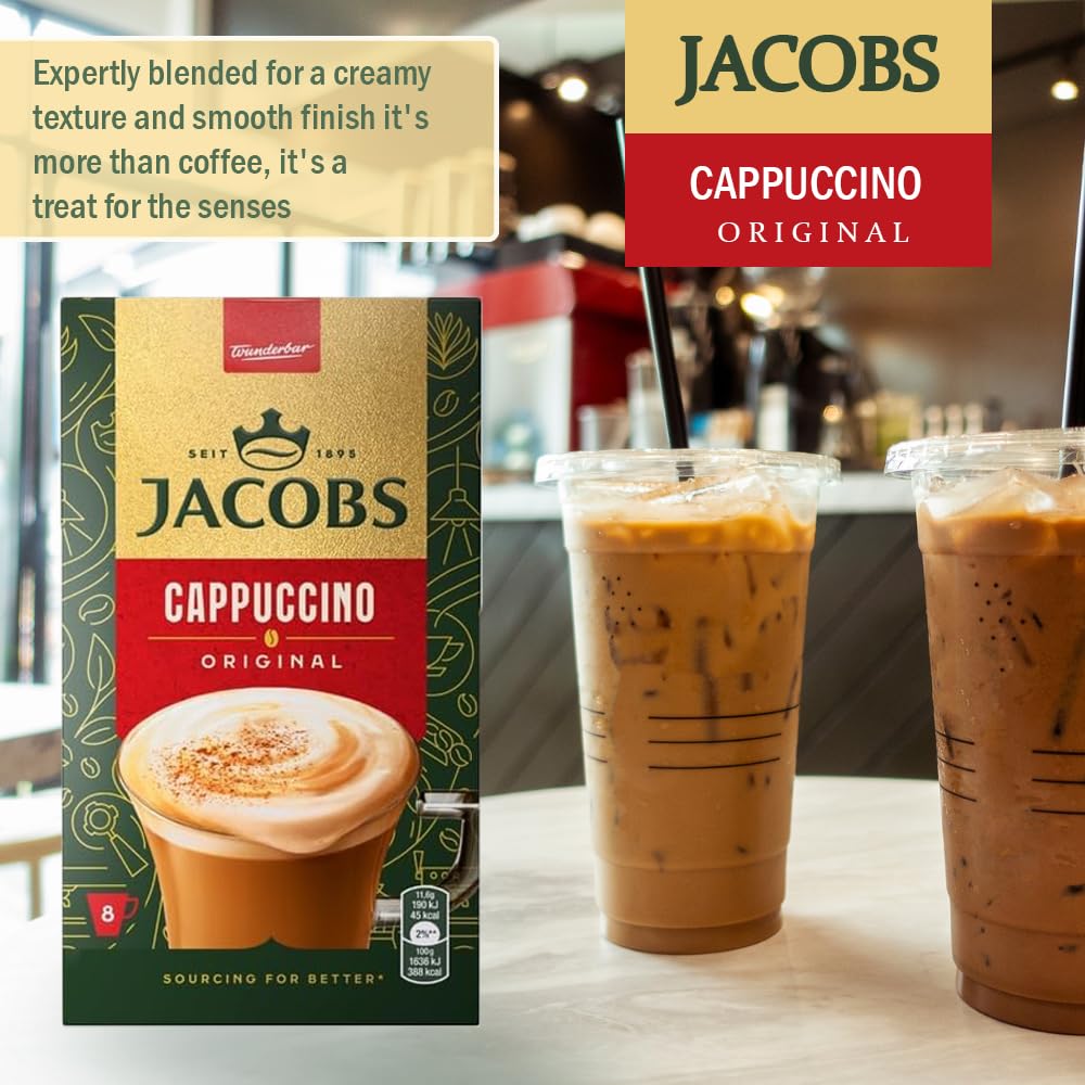 Jacobs 3in1 Instant COFFE Liquer 100 STICKS EINZELN PORTIONEN FRESH STOCK GROSSHANDEL UK Strong & Rich Coffee