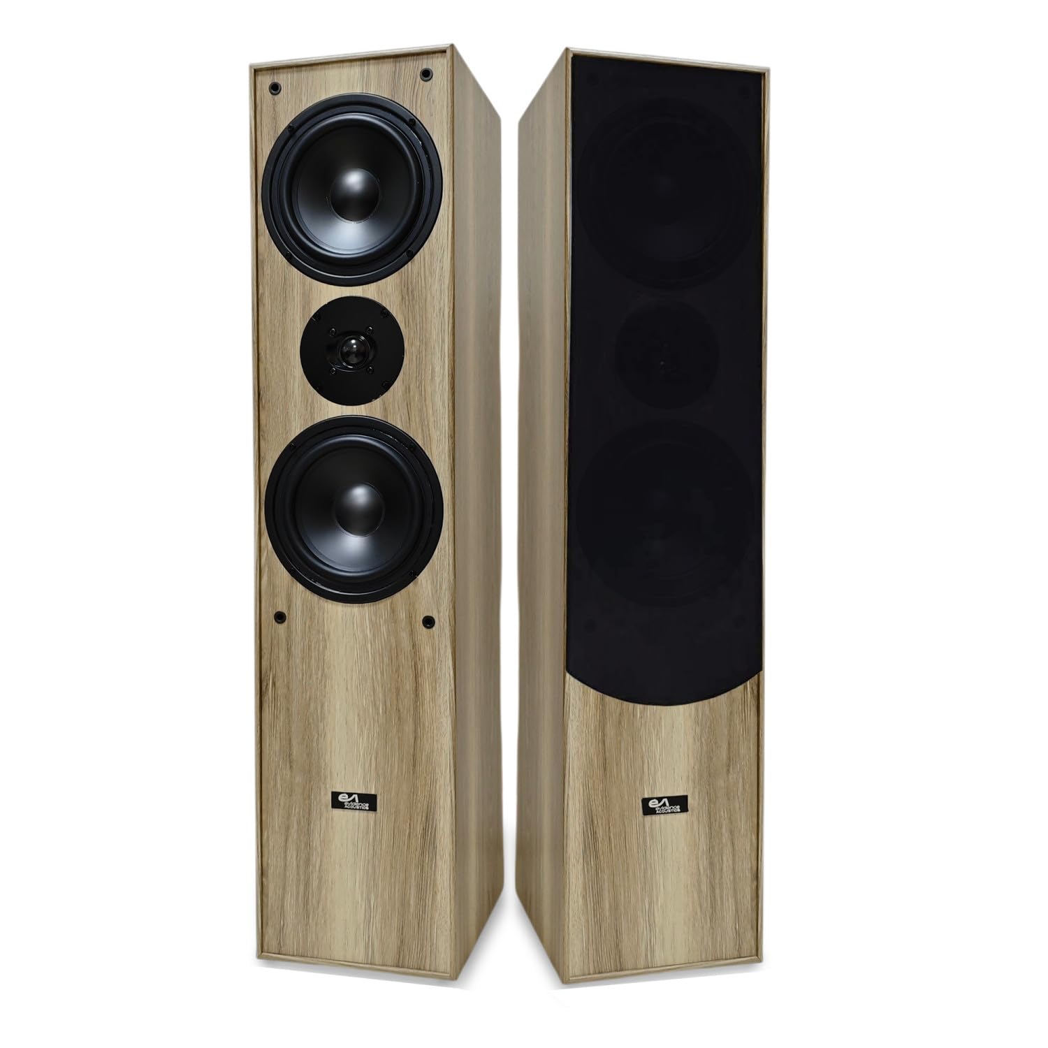 Evidence Acoustics EA700-WOOD Pack Colonne HiFi Home-Cinéma 5.1 Karaoké 2x50W + 3x20W USB SD AUX DVD FM Chêne Clair