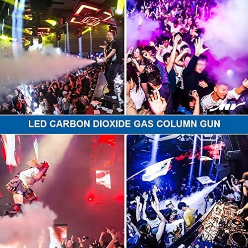Canon à LED de fête, Pistolet à CO2 Cryo portatif, Effet de Jet de DJ de Bar de boîte de Nuit coloré avec Effet de scène de pulvérisation de Pistolet à fumée de Tuyau de gaz