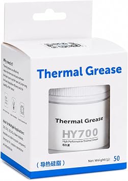 HY700-50g CPU Thermal Heatsink Grease Paste Compound Thermal Conductivity >3.14W/m-k Carbon Based High Performance for CPU PC GPU PS5-50 Grams !Capacity50g is the Third of one Bottle