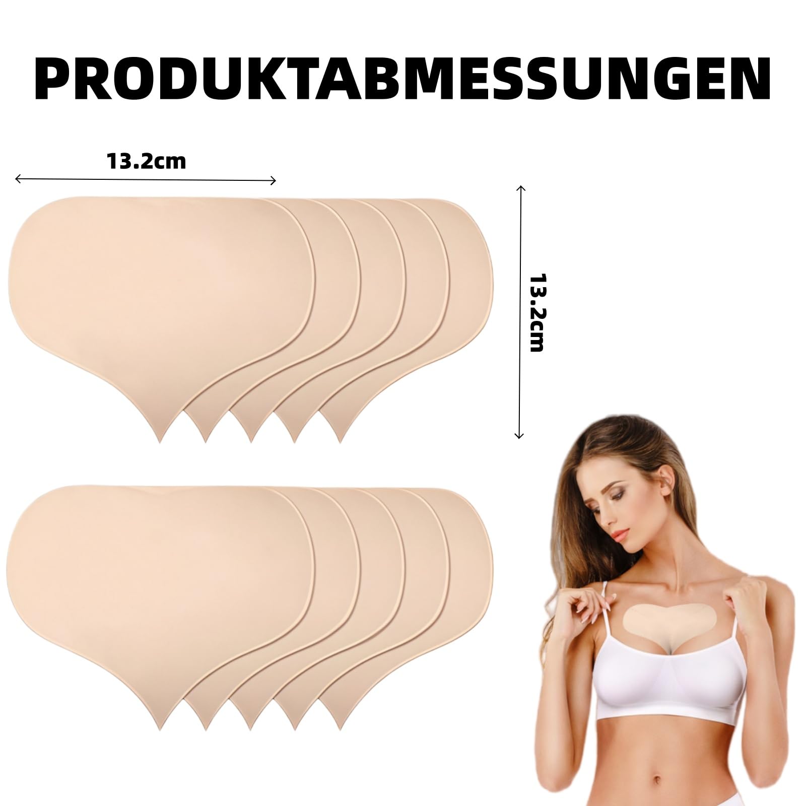 20 Stück Dekoltee Pads Antifalten Brustpads Herzform Transparent Pads Antifalten Dekollete Anti Falten Pad Haut Straffer Und Glatter Für Pflege Zu Hause Unterwegs
