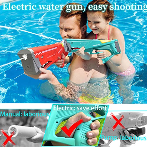 Electric Water Gun For Kids Adults,Soaker Squirt Guns,600Cc & Excellent Range 40Ft,Automatic Water Gun Outdoor Water Toys (Green) #TOP1