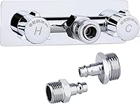 Vista 8 de Grifo de Conexión Rápida para Exterior de RV Totalmente Metálico, Repuesto de Grifo de Ducha de RV de 4", Kit de Válvula de Ducha Exterior de RV