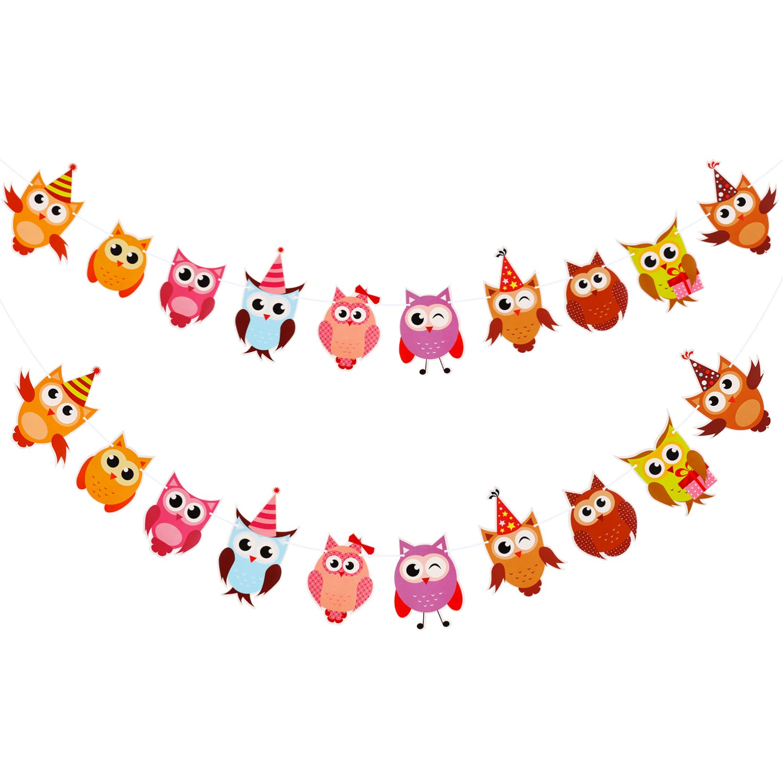 Gufi di compleanno illustrazione vettoriale. Illustrazione di basamento