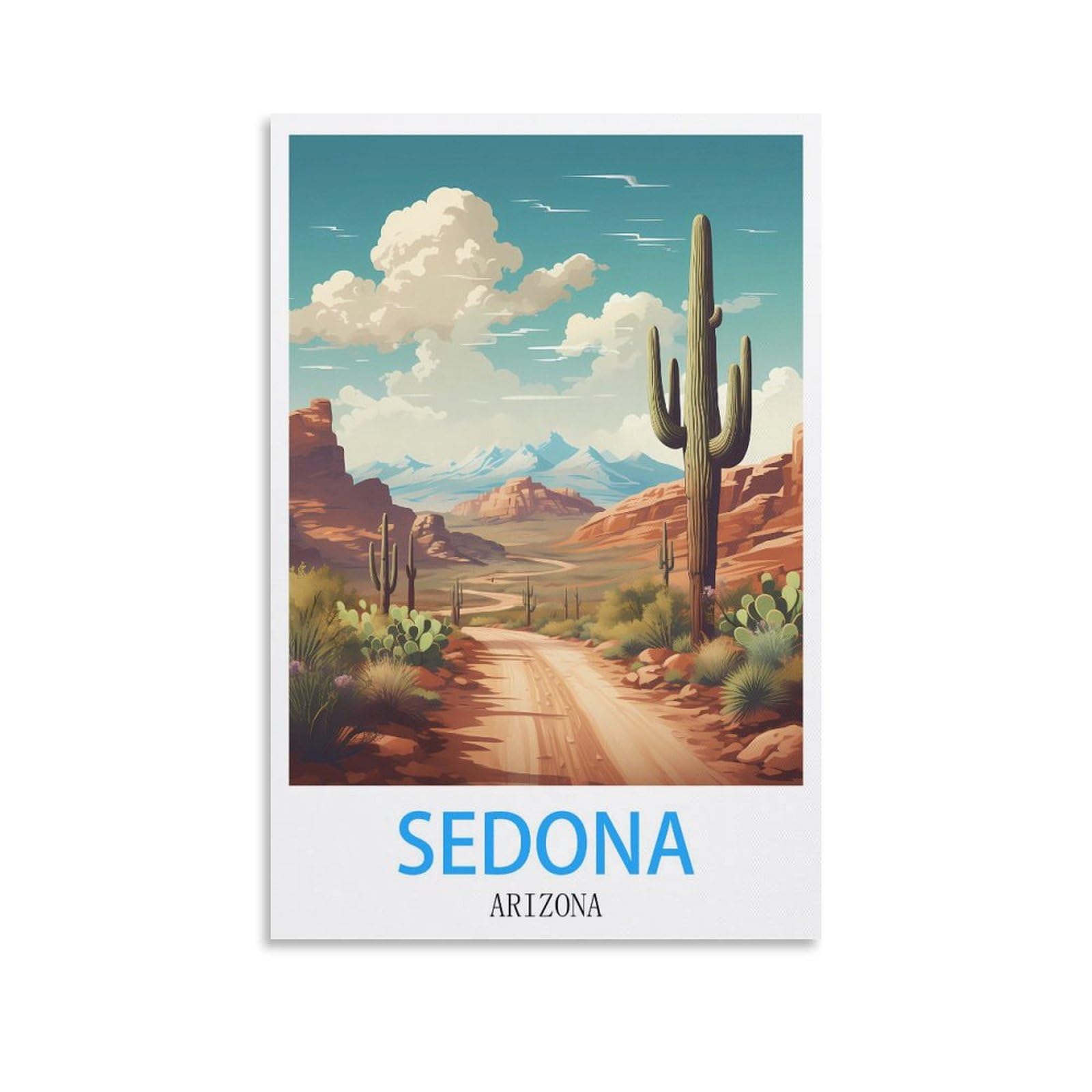 Vintage Metal Tin Sign Funny,Sedona Arizonas,Funny Retro Metal Wall Decor Decorative Tin Sign Art Plaque Poster for Home Kitchen Bar Club Decoration 15x30cm