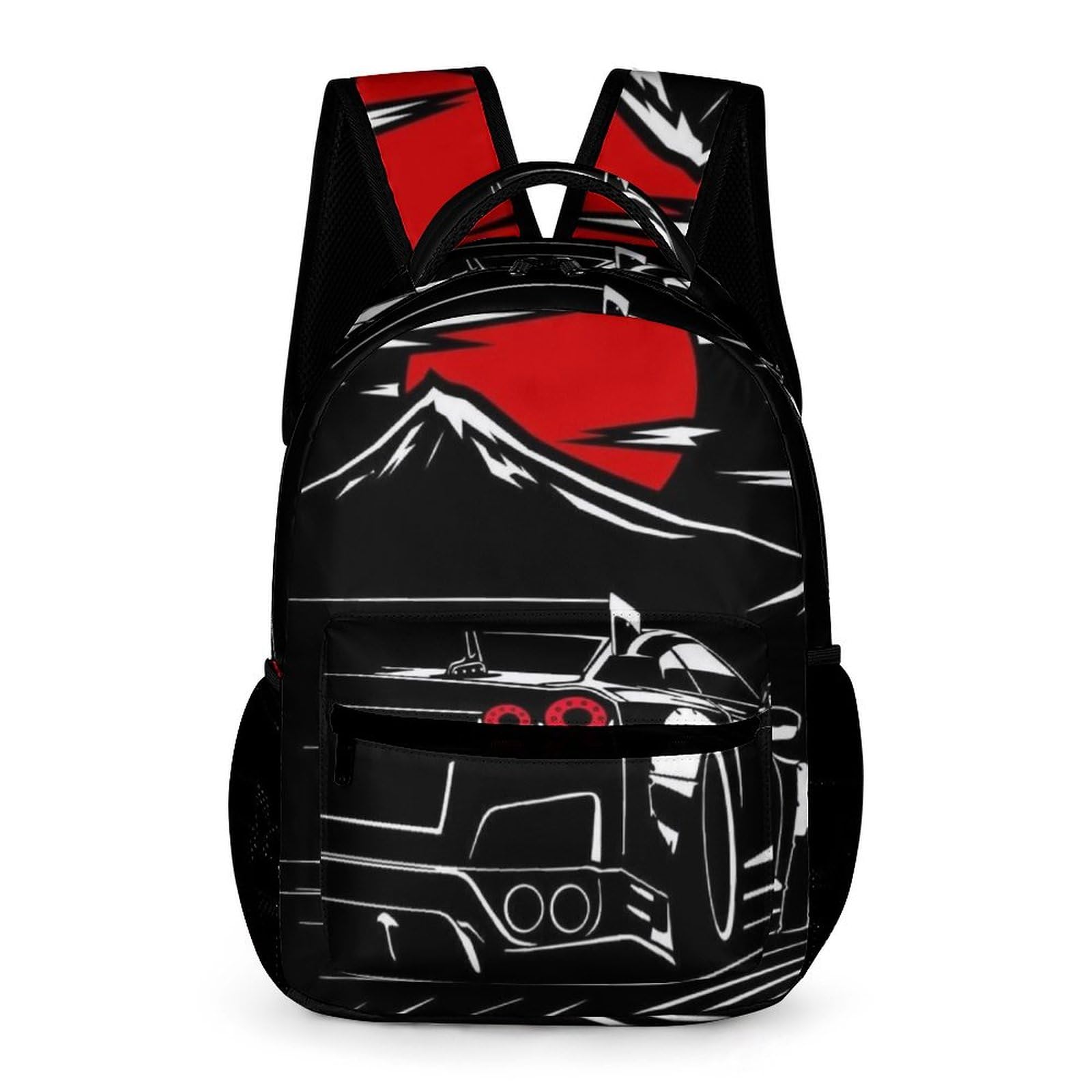 TNFHSOFT School Backpack for Children 3D Printed Japanese Racing Cars Backpack Backpack Sports Backpacks for Boys And Girls Fashionable Backpack 17 Inches