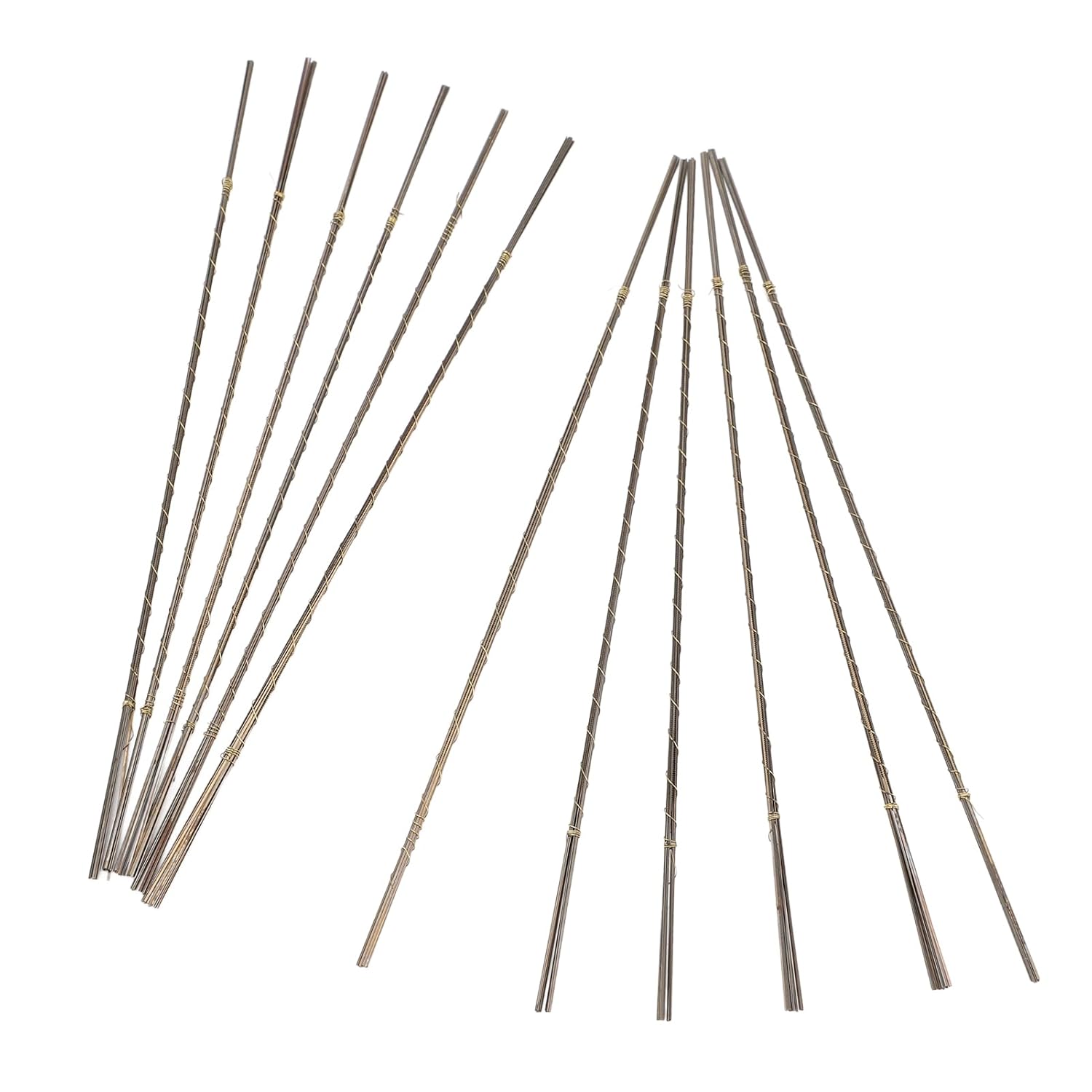 144PCS Spiral Scroll Saw Blades, High Hardness Metal Cutting Tools with Spiral Teeth 7/0, Smooth Cutting for Wood Jewelry Metal Crafts, 133mm Length Assortment Pack