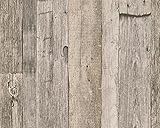 A.S. Création Vliestapete Dekora Natur Tapete in Vintage Holzoptik 10,05 m x 0,53 m beige creme schwarz Made in Germany 959312 95931-2
