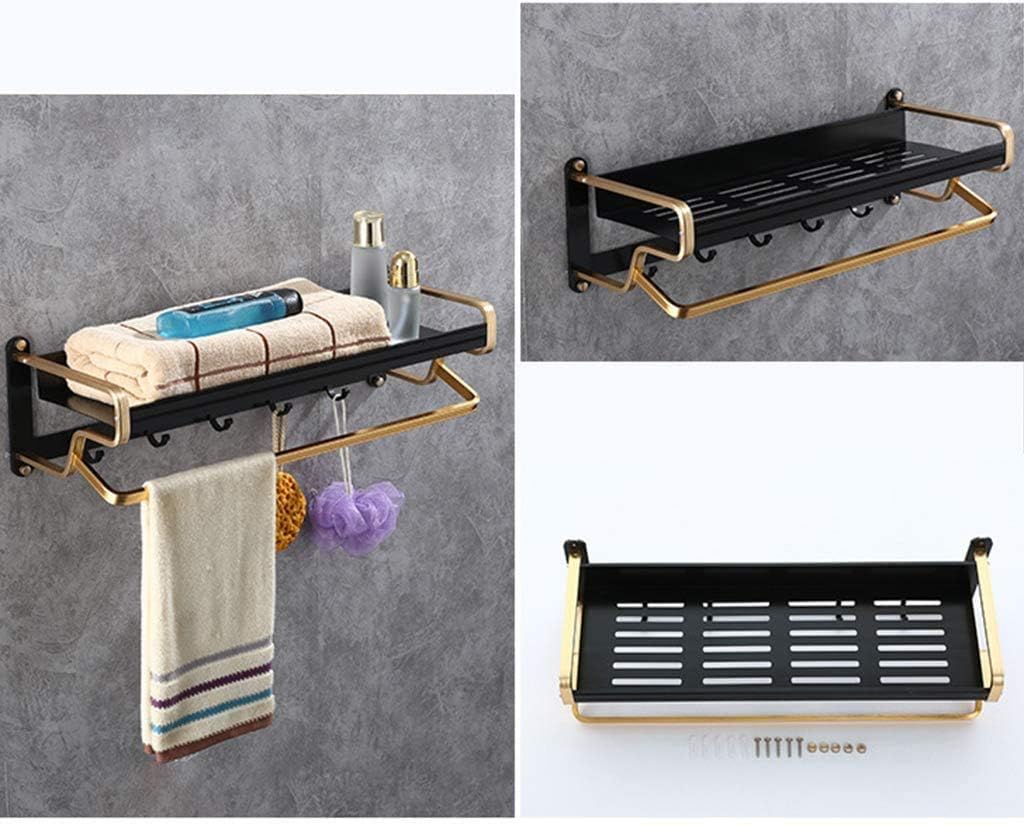 タオルバー タオルレール、バスルームタオルレール壁取り付けスペースアルミ、マルチカラーオプション、キッチン壁タオルレールプレミアムモ