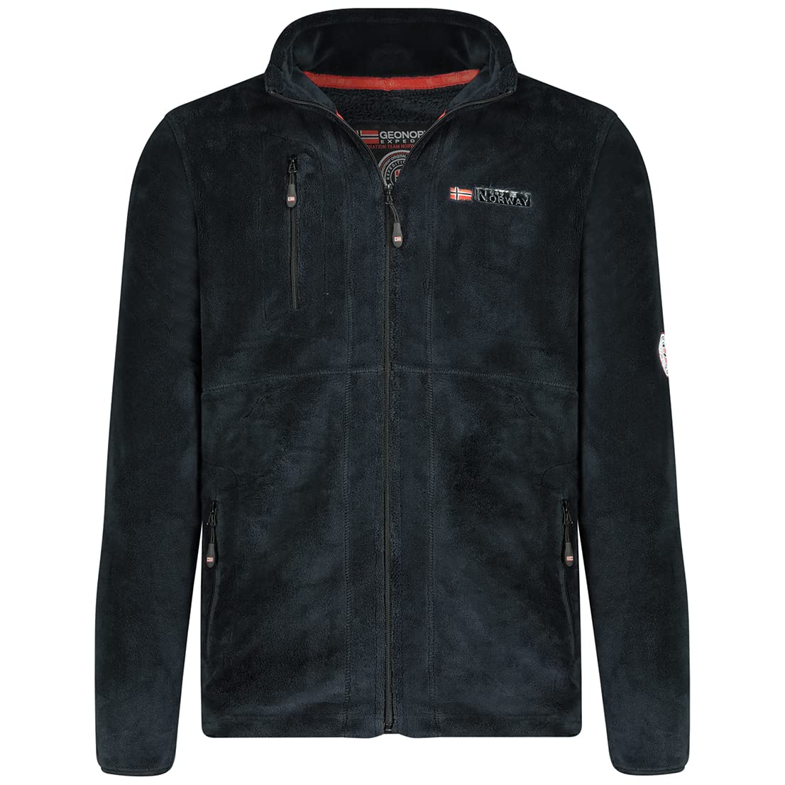 Geographical Norway Upload Men - Polaire Homme Chaude Epaisse Fermeture Zip - Veste Sweats Hiver Chaud Hommes Doux - Sweat Douce Doublure Longues Manches