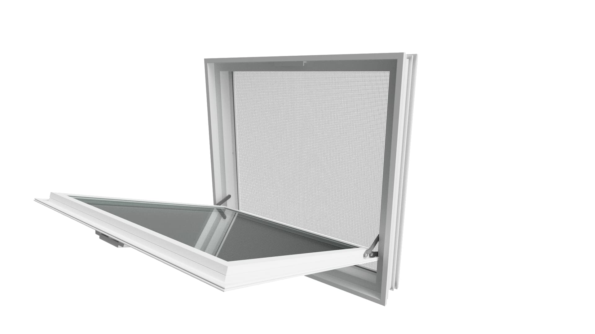 Finestra di ventilazione da inserire in una parete di vetromattoni o muratura | Dimensioni cm 48x48X8 | Unità di vendita 1 finestra