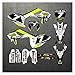 wjyfexble Arrière-Plans de Moto Arrière-Plans Stickers Kits d'autocollants pour Husqvarna TC85 2018-202020 hynwyj (Color : As Shown)