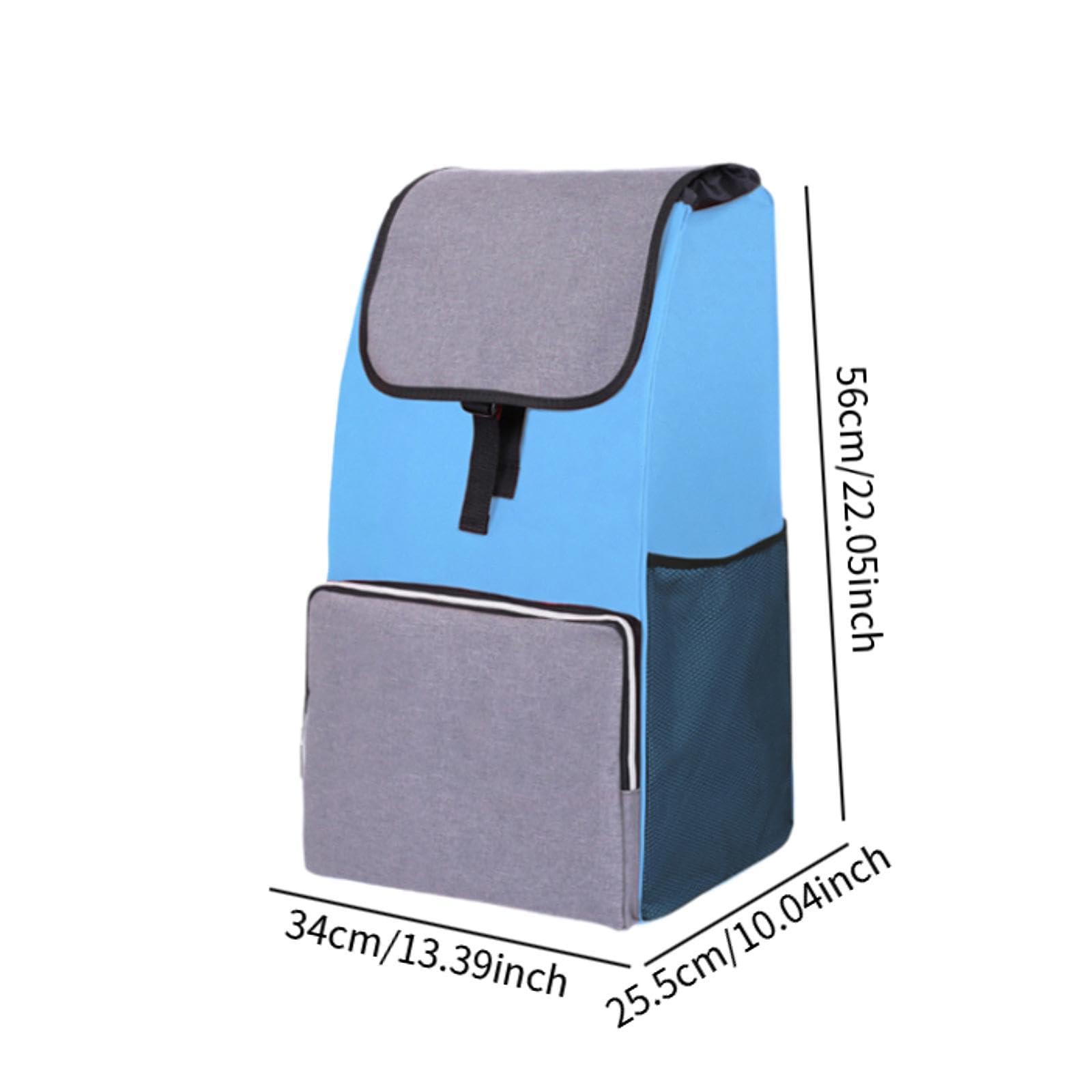 Colcolo Einkaufswagentasche Trolley-Ersatztasche Ersatztasche Tragbare wasserdichte zusammenklappbare Trolley-Zubehör-Aufbewahrungstasche aus Oxford-Stoff, Blau