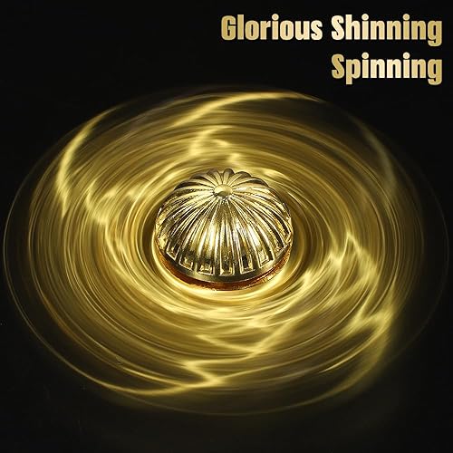 Miniatura 2 de Umnodobn Juguete giratorio dorado para niños y adultos, juguete giratorio de mano mágica, bola de orbe mágica, juguete sensorial para aliviar el