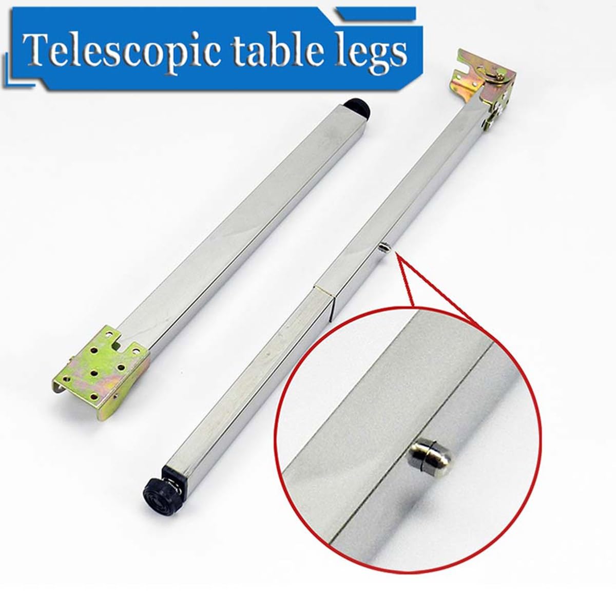 Verstellbare Edelstahl-Tischbeine für Klapptische, 50 cm bis 100 cm / 39in, perfekt für Esszimmer, Bar und Büro, stabile Unterstützung für moderne Möbel