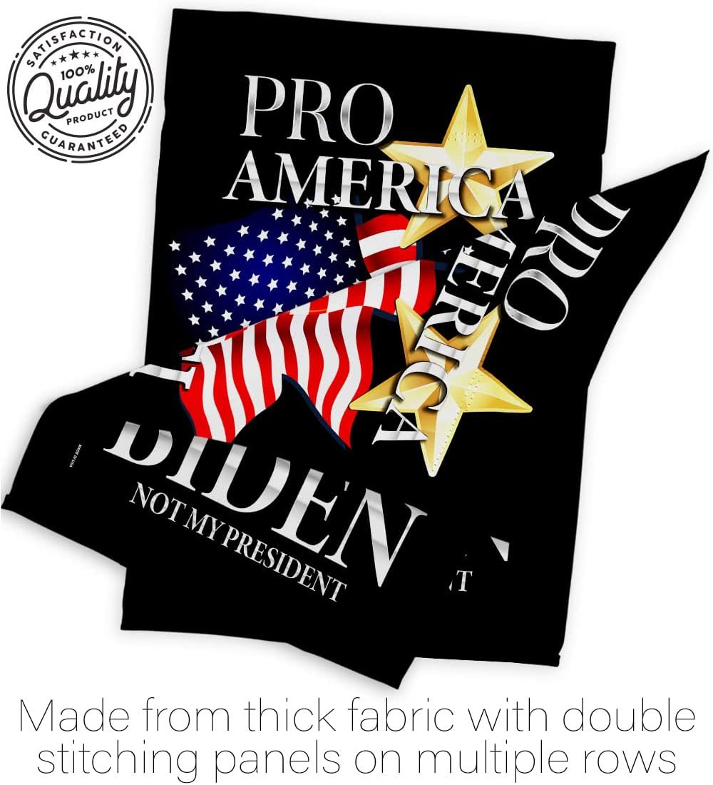 Pro America Anti Biden House Flag Americana Political President Democrat Republican Tea Party United State American Election Banner Small Garden Yard Gift Double-Sided, Made in USA