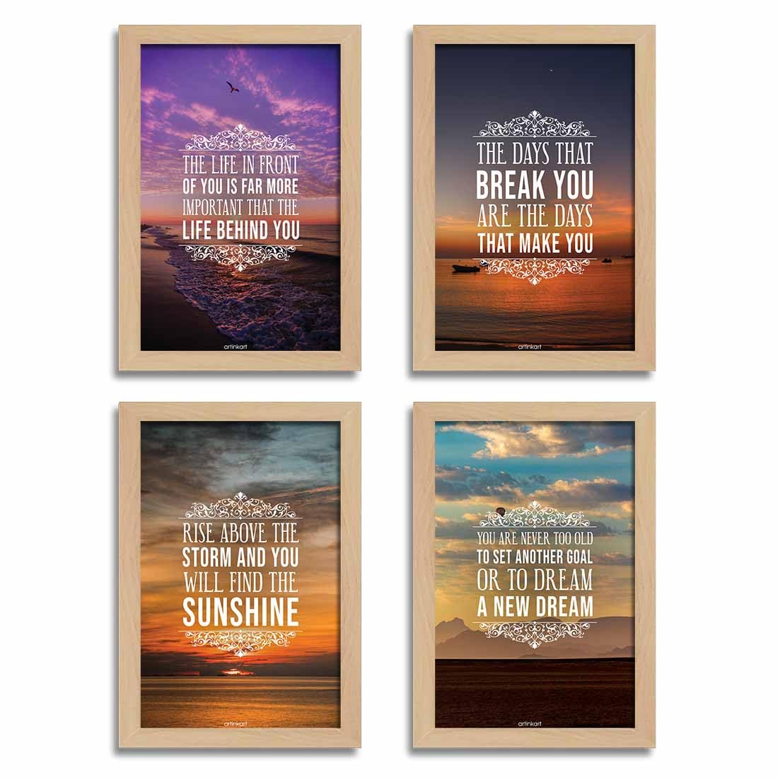 Gym & Motivational Wall Frames - 4 Pack -6 Gym & Motivational Wall Frames - 4 Pack -6