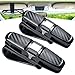 Price comparison product image Glasses Holder for Car Sun Visor Clip, Amison 2 Pack Double Sunglasses Eyeglasses Mount with Ticket Card Slot
