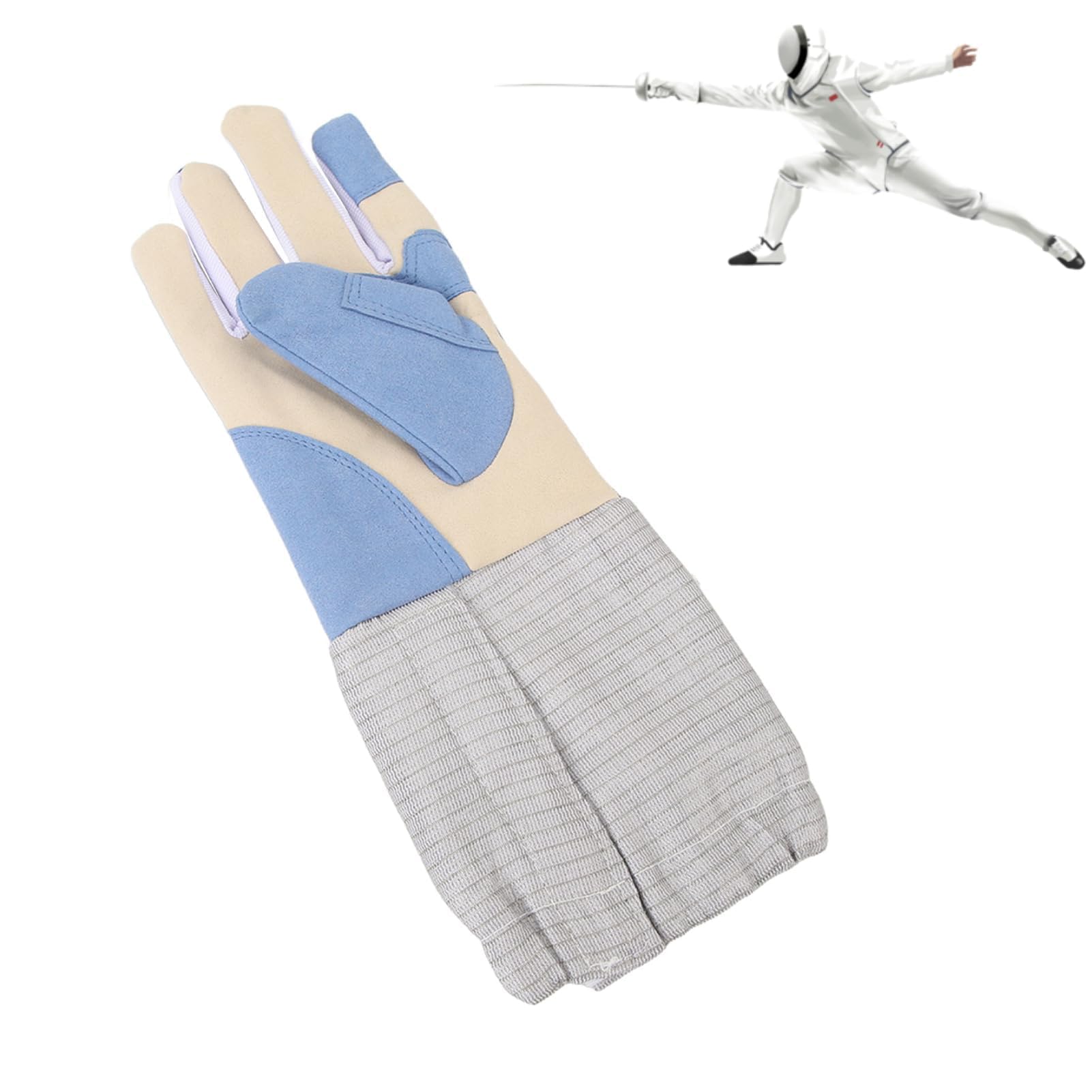 1Pcs Gants D'escrime Rembourrés, Gant de Sabre Antidérapant et Respirant pour Droitier Gants D'entraînement D'escrime Unisexes en Tissu Tricoté pour Un Seul Sport pour Jeunes Adultes
