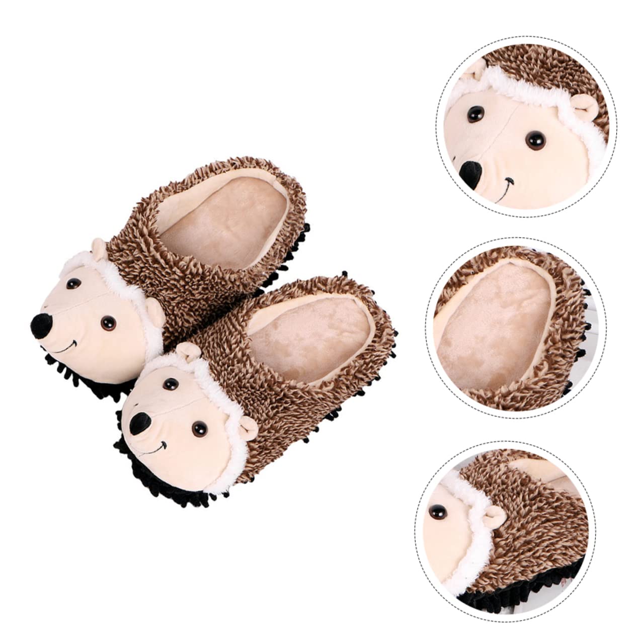 Pantuflas De Erizo Zapatilla De Adulto Zapatillas De Casa De Felpa Zapatillas De Casa Lavables Zapatillas Lindas Para Mujer Trapeador Limpiador De Pisos Empeine: Algodón Shu