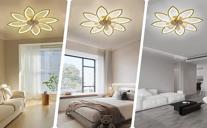 Ventilador de Techo 35 Pulgadas con Luz LED Dimmable 6 Veloc miniatura 6