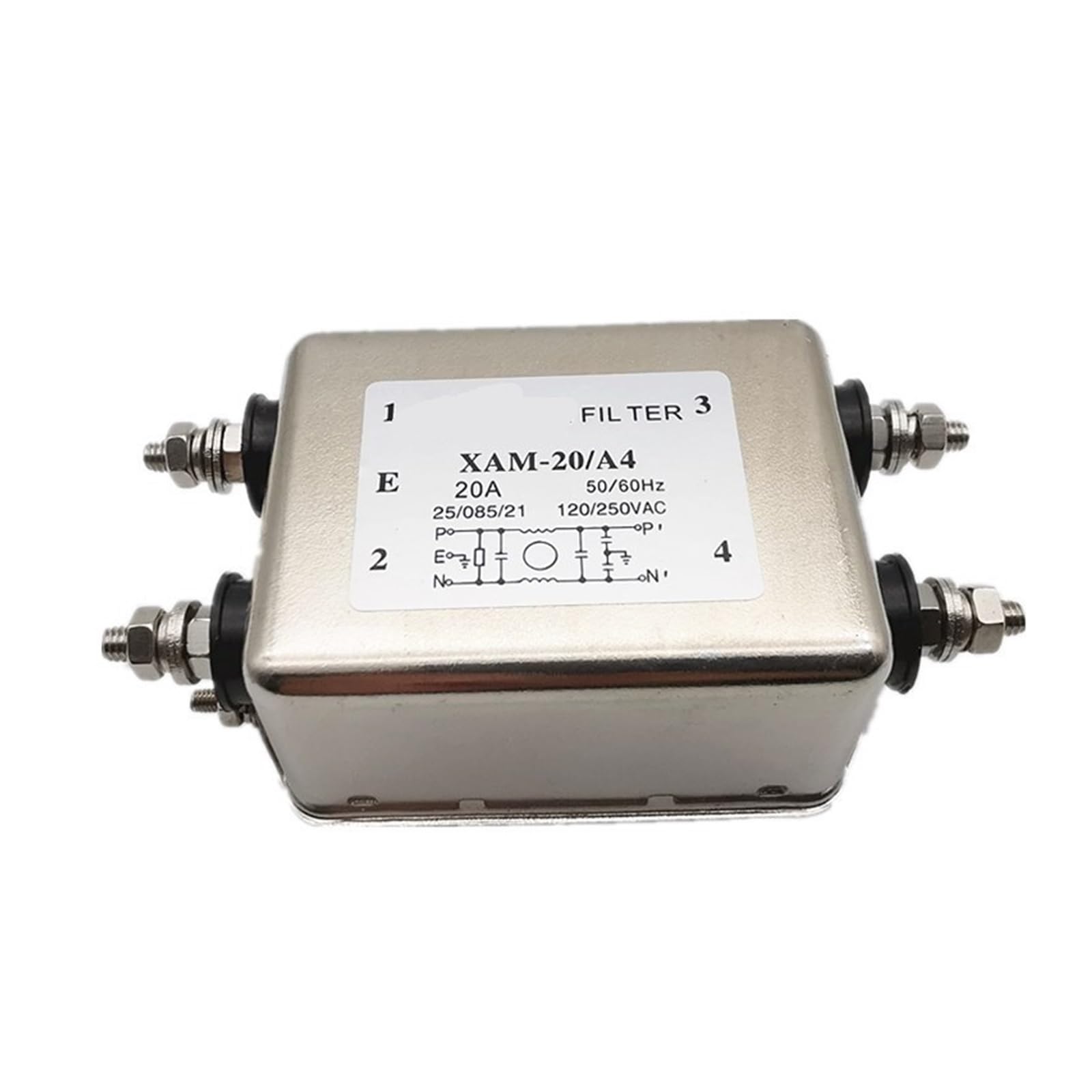 Filtre d'alimentation monophasé de précision 20A XAM-20-A4 haute performance