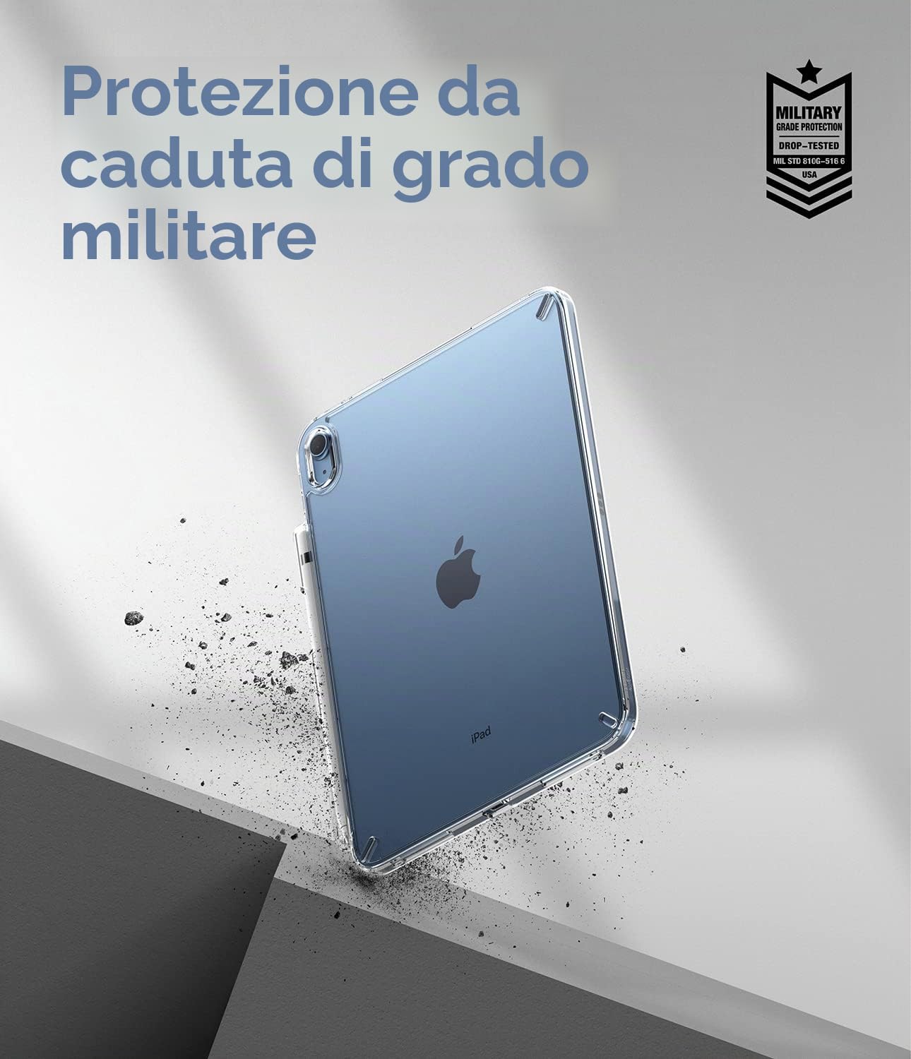 Ringke Fusion Compatibile con Cover iPad A16 / iPad 10th, Custodia Antiurto Trasparente con Porta Penna - Clear