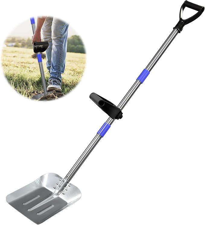 Amazon.co.jp ガーデンショベル 掘り出し用 人間工学に基づいたDグリップスペードシャベル フラットヘッド 55インチまたは