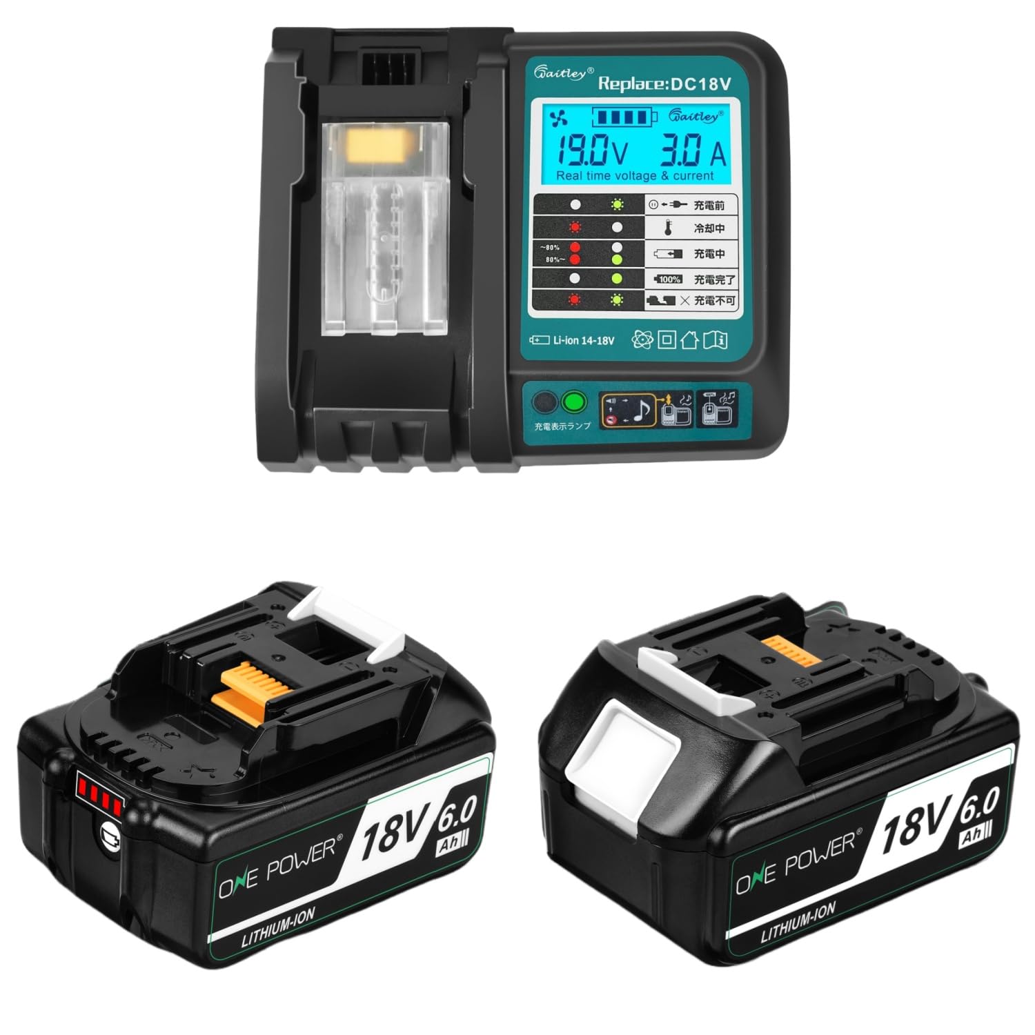 マキタ バッテリー BL1860B 互換 : 18V 6.0Ah 18v | 安い商品を 2個 