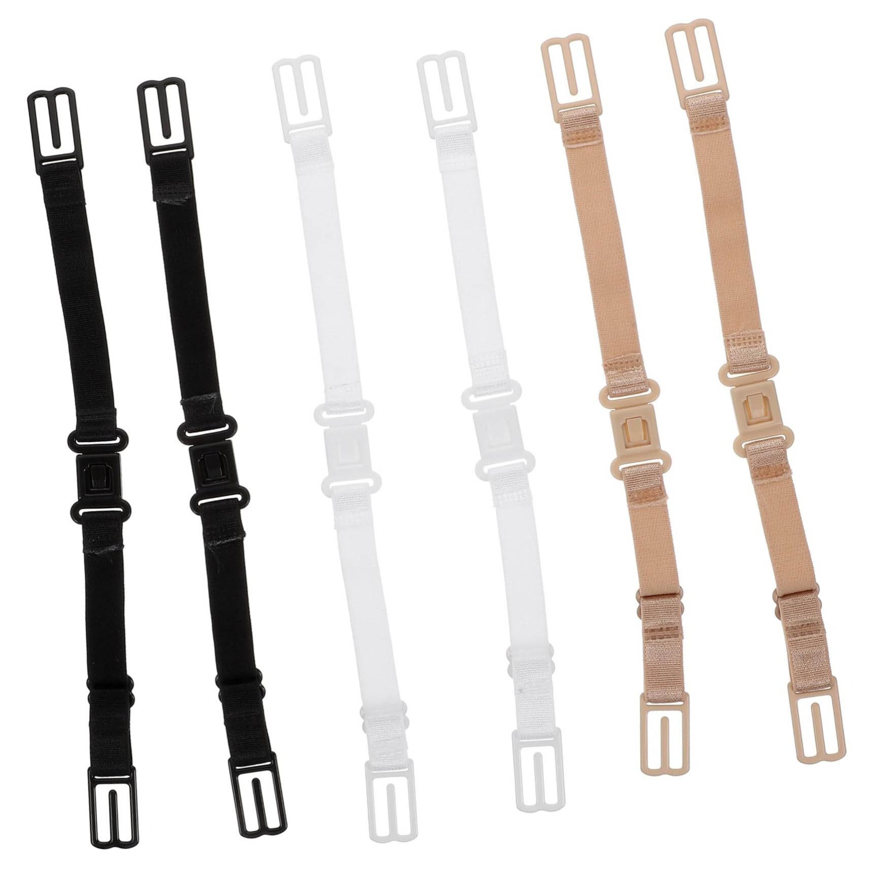 Fezf 3 Pezzi Clip Reggiseno Antiscivolo – Cinghie Elastiche Regolabili In Beige, Bianco E Nero, Perfette Per Tenere Le Spalline In Posizione - copertina