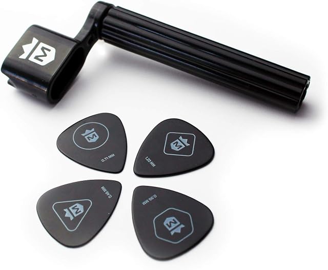 MORIATY® Korba strunowa + 4 kostki + szkoła gitarowa  wrzeciono strunowe do gitary westernowej, gitary akustycznej, gitary koncertowej, gitary klasycznej + gitary elektrycznej