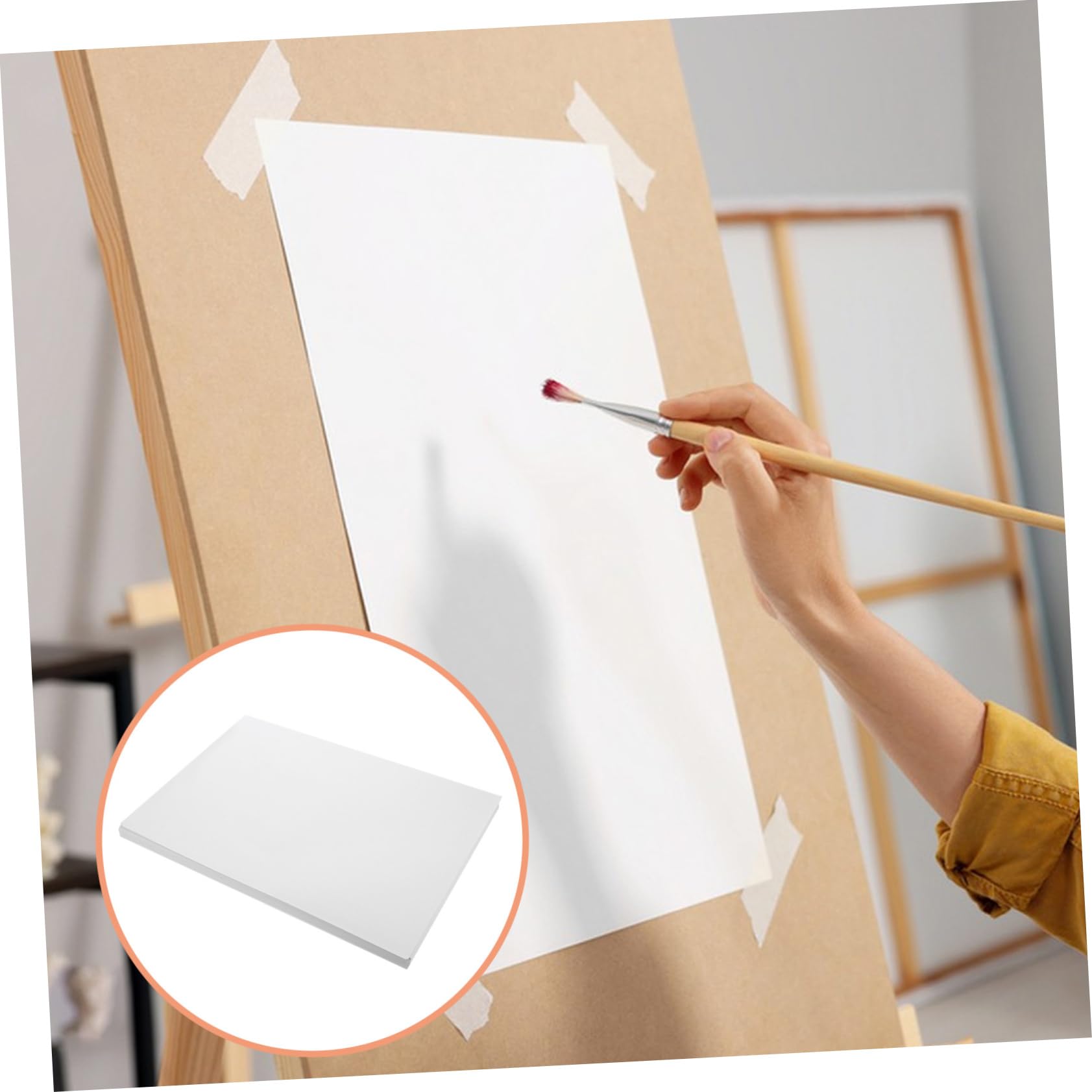Veemoon Papier à Dessin pour Feutres Blanc 100 Feuilles pour Illustrateurs