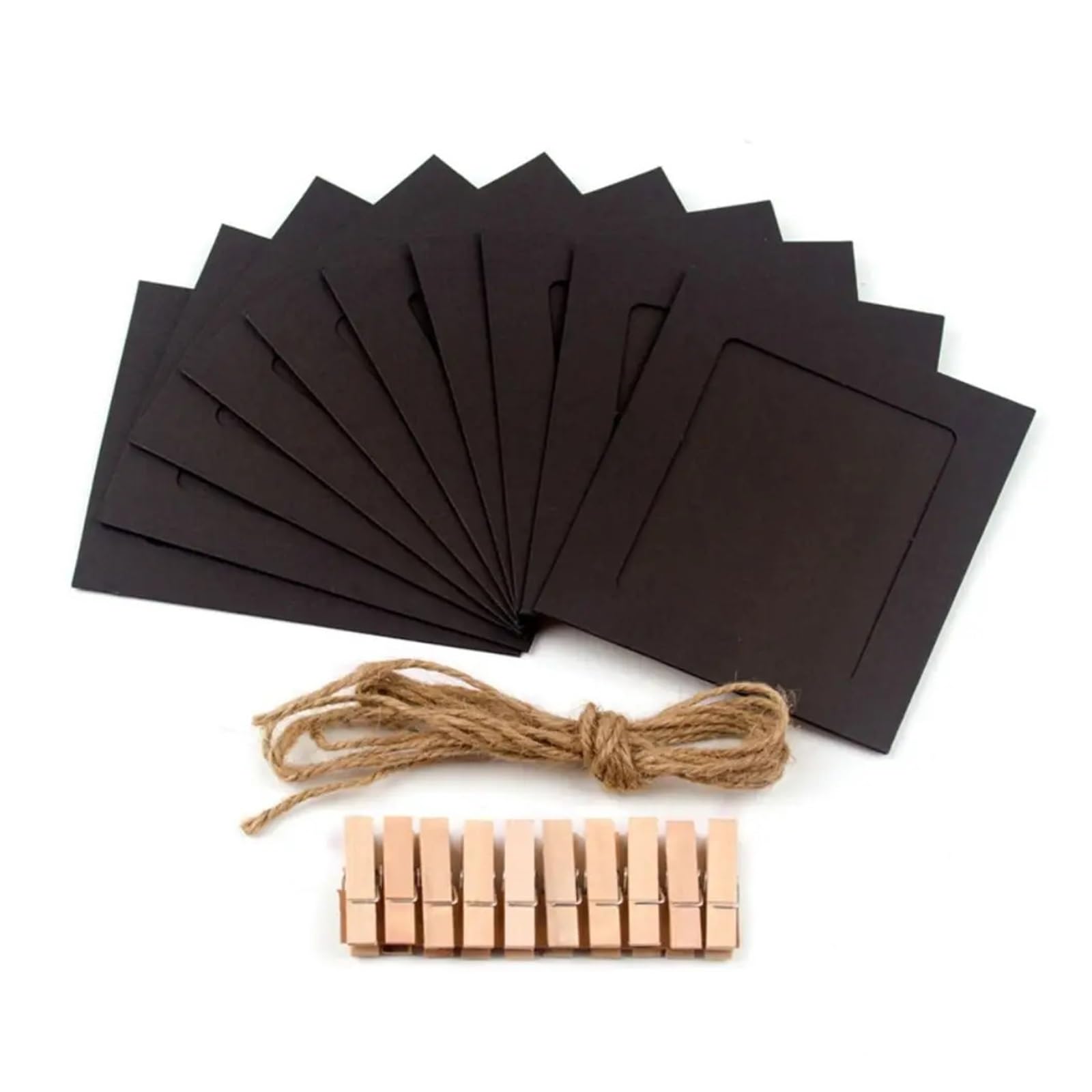 Cardboard Photo Frame DIY Craft Paper Picture Frames Home Decoration Combination Frame with Clips Photos Album