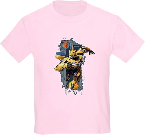 CafePress Transformers 7 Bumblebee Charging T Shirt Kids Camiseta de algodón