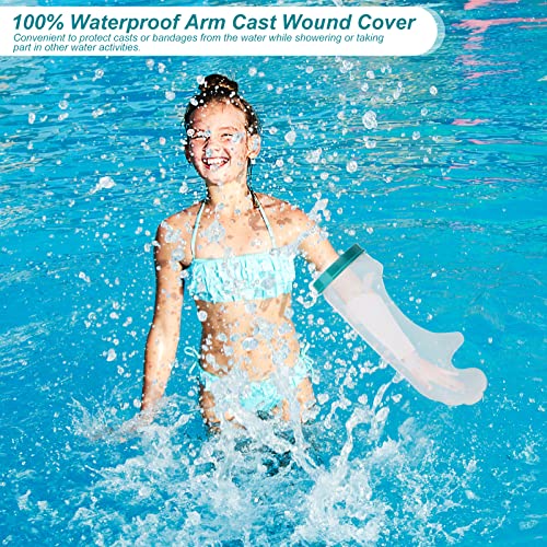 Pruk Waterproof Arm Cast Cover For Child, Protective Shower Cover For Injured Arm Wrist Hand Finger, Watertight Seal To Keep Wounds Dry, Soft Comfortable Reusable Shower Sleeve For Bath Swimming #TOP4