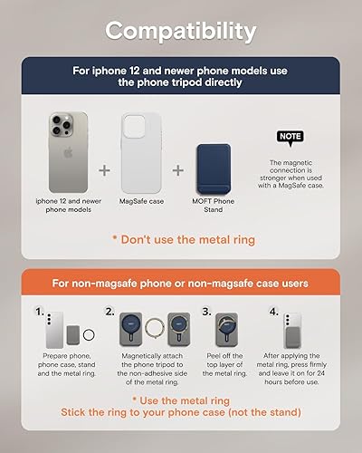 Miniatura 9 de MOFT MOVAS - Cartera de trípode para iPhone, múltiples ángulos, soporte de teléfono ligero y portátil, cartera magnética de cuero vegano MOVAS,