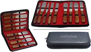 AAProTools 9 Piece Dental Lab Spatula Plaster Alginate Mixing Stainless Steel End Instrument