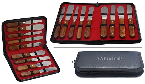 Nuevo juego de 9 instrumentos dentales de acero inoxidable de grado alemán, espátula de laboratorio, mango de madera