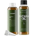 Vivccon Batana Oil for Hair Growth,100% Pure & Natural Raw Batana Oil, Dr. Sebi Organic from Honduras,Care for Hair Thickness,Scalp&Skin,4.23 fl oz,1 Bottle with 2 Caps