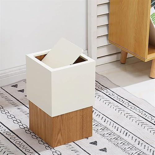 Miniatura 4 de Cubo de basura, cubo de basura de clasificación de madera, papelera para el hogar, baño, sala de estar, cubo de basura de cocina con
