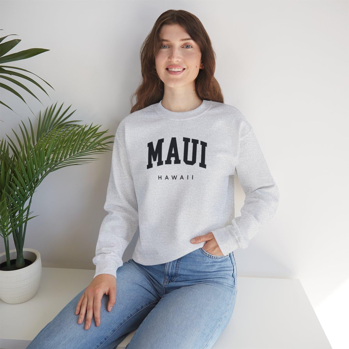 Maui Hawaii Adult Unisex Crewneck Sweatshirt - Image 2
