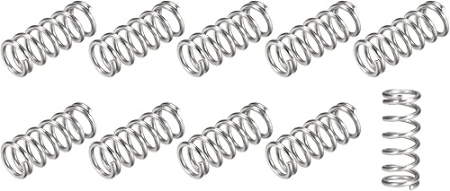 Miniatura 157 de METALLIXITY Resortes de compresión (0.020 x 0.118 in de diámetro exterior, 0.787 in de longitud libre) 20 unidades, resorte de extensión de acero