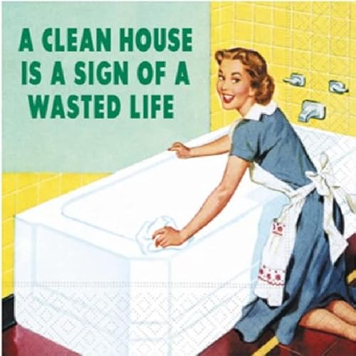 Set Of 80 Paper 3-Ply Beverage Funny Cocktail Napkins For Women Snarky Parenting Housekeeping Dieting Bundle (4 Packs Of 20-Count Each) #TOP3