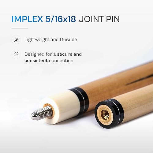 Miniatura 4 de PEARSON Cues Players Series - Taco de billar con envoltura de lino irlandés, 2 piezas, 58