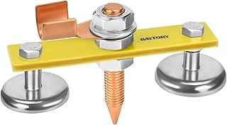 BAYTORY Upgrade Magnetic Welding Support Ground Clamp Tools, Twin Welding Magnet Head, Strong Magnetism Large Suction, Copper Tail Welder Stability Clamps