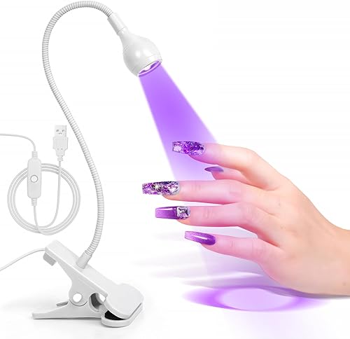 AORAEM Lámparas LED de uñas de 3 W, lámpara flexible de cuello de cisne, secado rápido, secado rápido, lámpara de secado de esmalte de gel, luz de disponible en Yaxa Peru