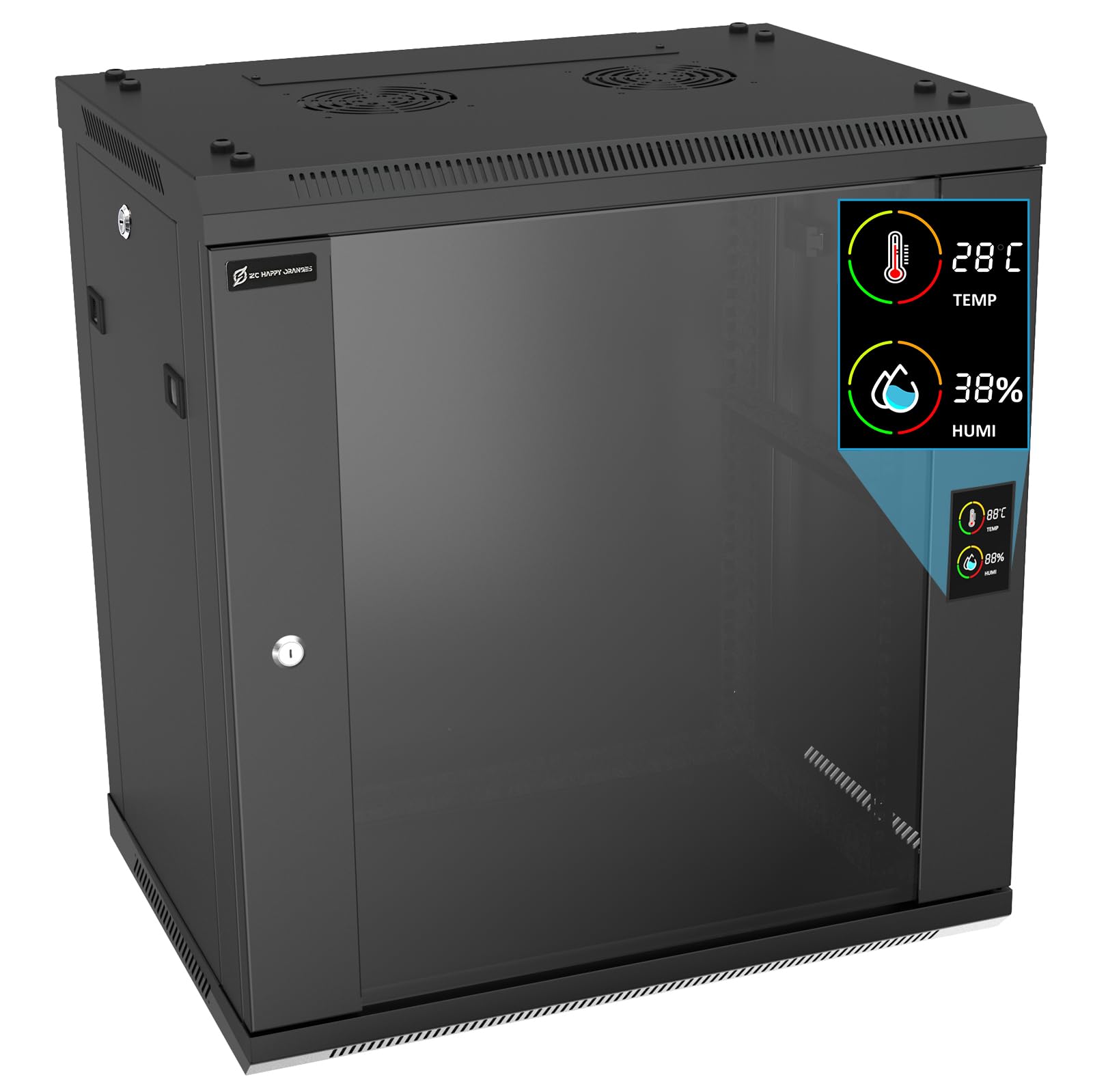 Amazon.com: ZC HAPPY ORANGES 12U Wall Mount Rack Server Rack Enclosure ...