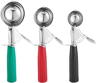 Saebye Cookie Scoop Set of 3 - Stainless Steel Ice Cream Scoops for Baking, Large Medium Small Sizes, Ergonomic Trigger Disher