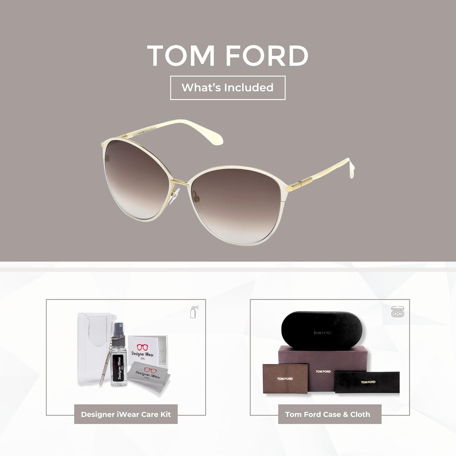 Tom Ford FT0320 Penelope Round Sunglasses for Women +BUNDLE with ACCESSORY EYEWEAR KIT